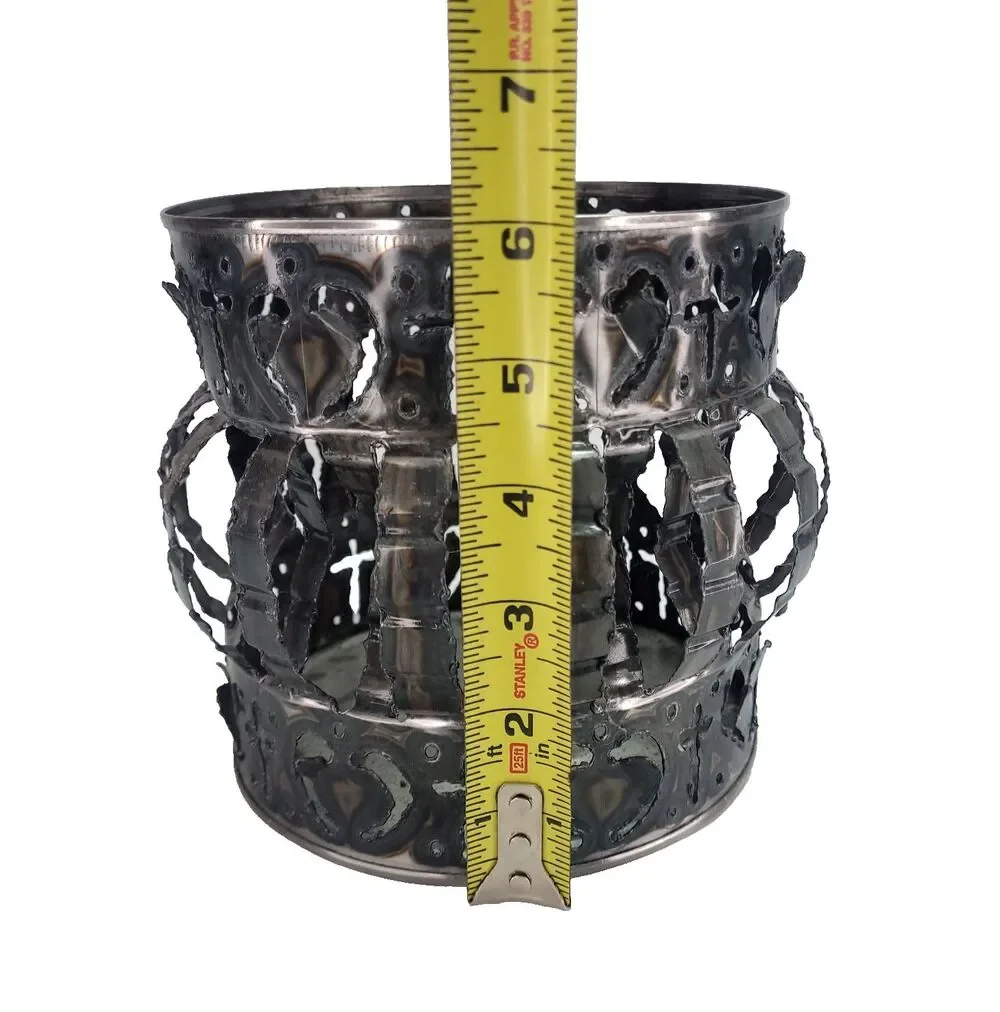 VTG Tin Can Luminary Candle Holder‎ 6